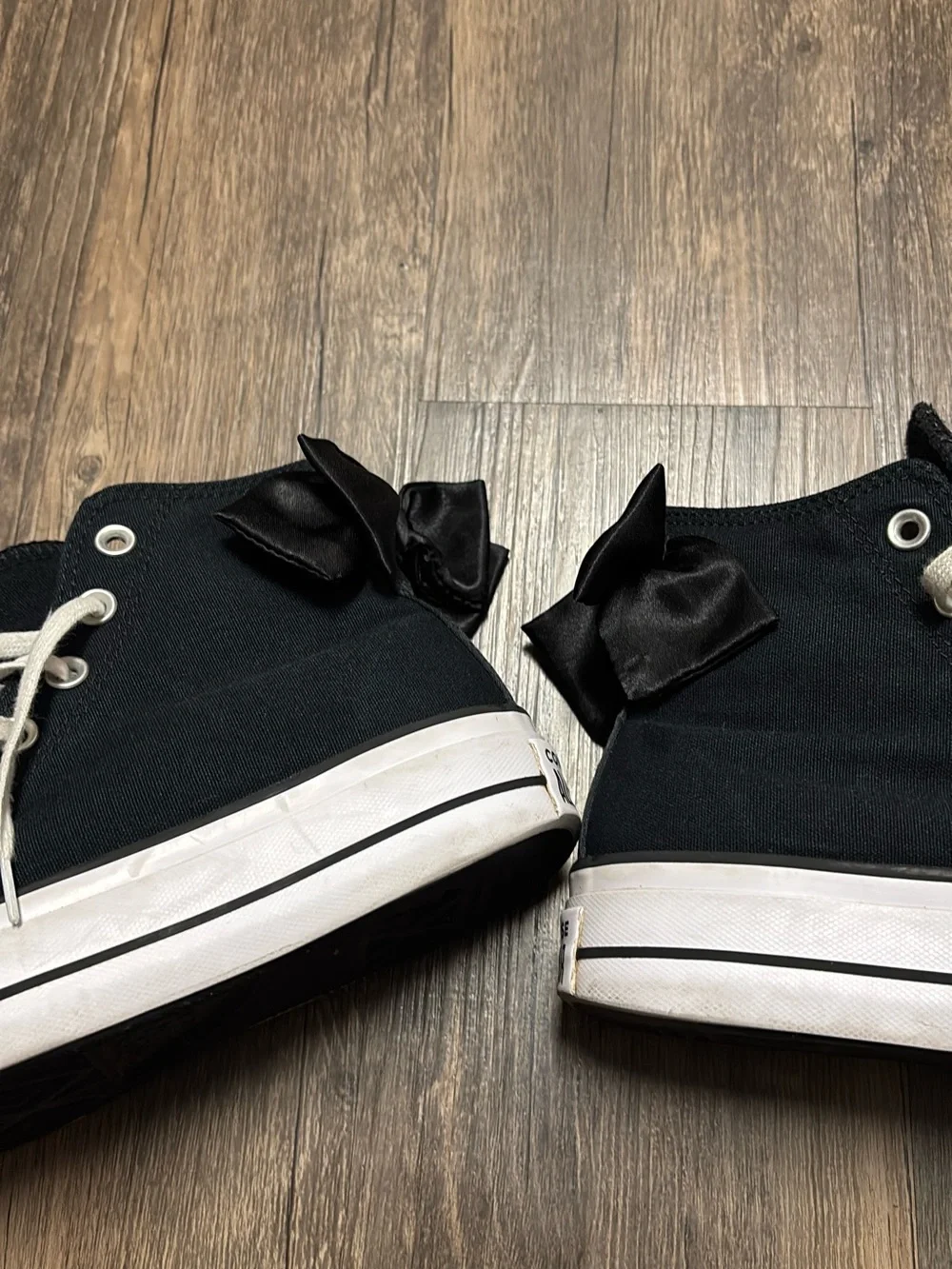 Converse Kids Black High-Top Sneakers with White Sole and Star Patch